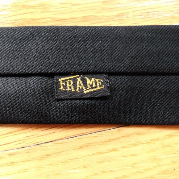 Vintage MG Roadster Cars Skinny Tie by Frame 2.5" Wide Black Embroidered Morris - Picture 13 of 16